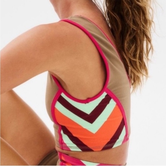 Free People Movement Never Better Color Block Crop Tank Size Medium NWT - Picture 5 of 11